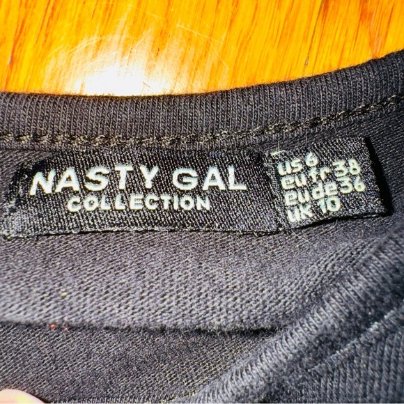 Nasty Gal Black and White A-line Maxi Dress with Embellishments - Picture 4 of 4